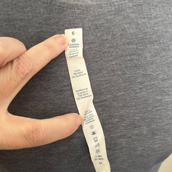 Lululemon &go Endeavor Dress SZ6 Heathered Texture Printed Zip Pockets UPF - Picture 7 of 7